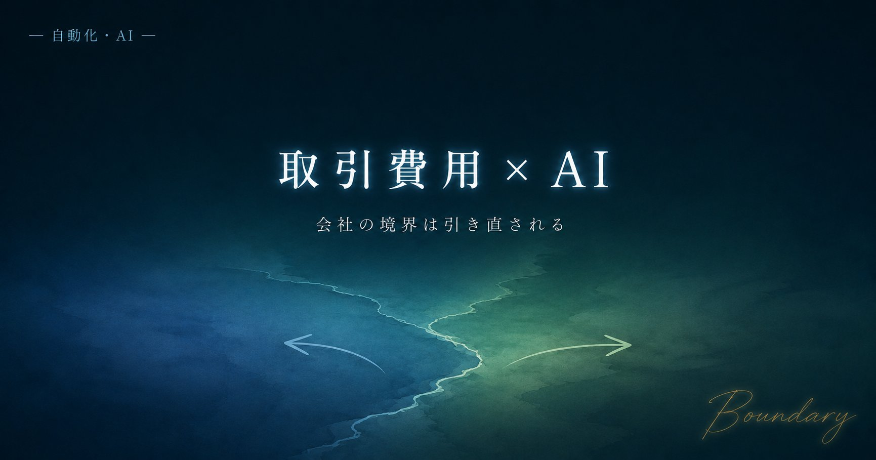 取引費用×AI：会社の境界は引き直される